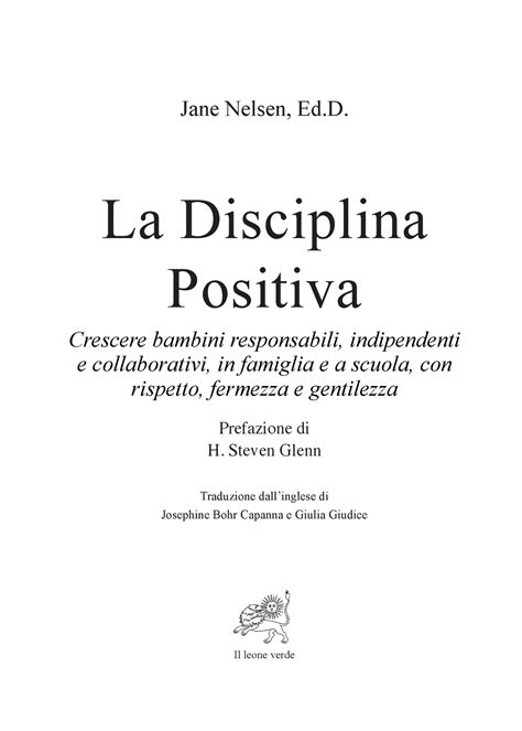 La Disciplina Positiva Estratto Jane Nelsen Ed La Disciplina