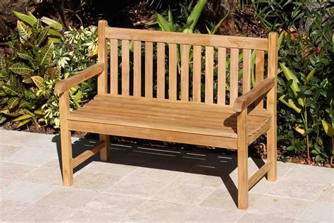 Set Of 2 Classic Java 48in Teak Benches Oceanic Teak Furniture