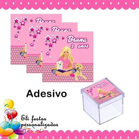 Adesivo Barbie Caixinha Acr Lica Elo Produtos Especiais