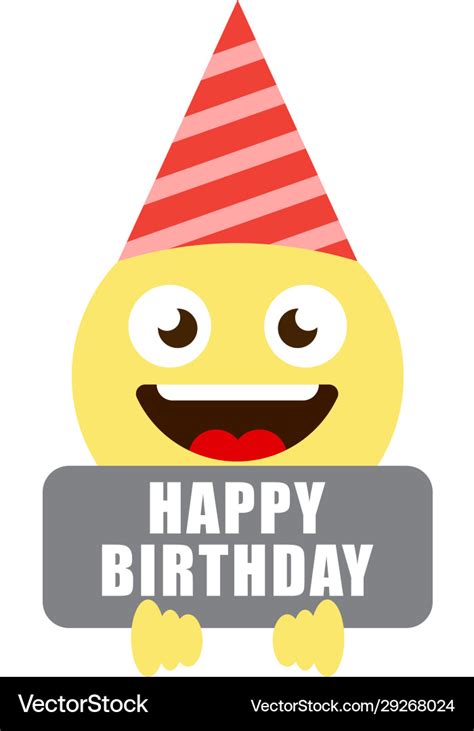 Happy birthday emoticons icon symbol isolated Vector Image