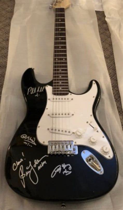 Acdc All 4 Original Autographed Signed Full Size Guitar Etsy