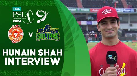 Hunain Shah Interview Islamabad United Vs Multan Sultans Match 27