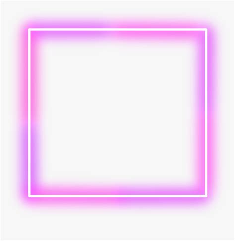 Neon Square Lights Frame Border Mimi Stickers Pink Neon Frame