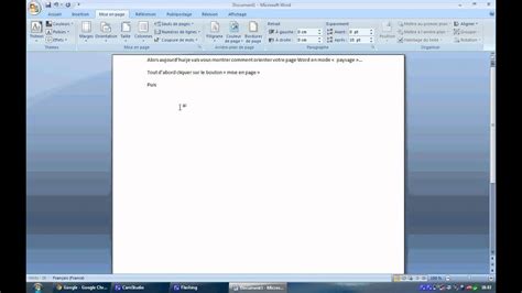 Comment Mettre Sa Page Word En Format Paysage Avi Youtube