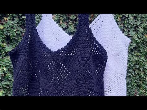 Blusa Regata Em Squares De Croch Bella Parte Squares Youtube