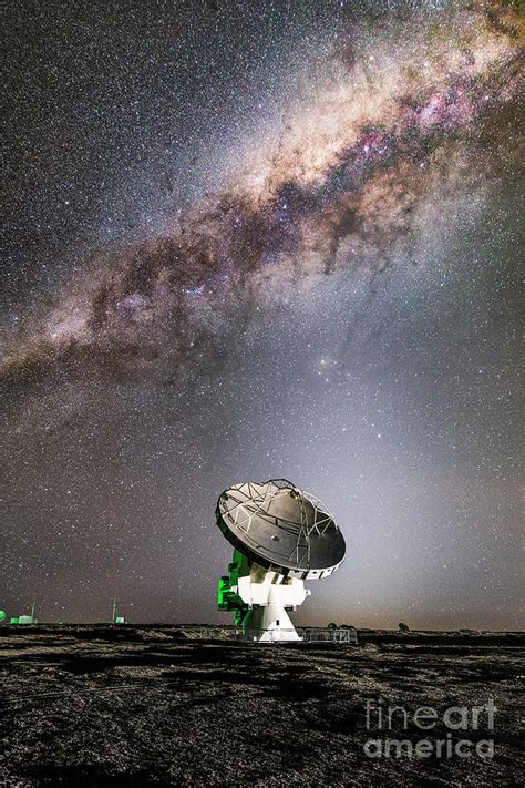 Milky Way And One Of The Alma Telescopes Photograph By Miguel Claro