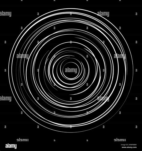 Concentric Radial Radiating Circles Rings Stock Vector