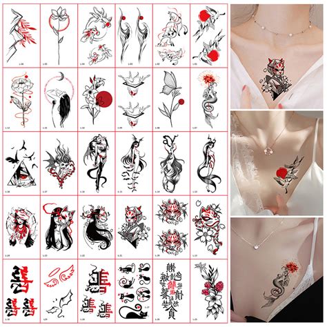 Sheets Artistic Series Tattoo Stickers Waterproof Male And Female