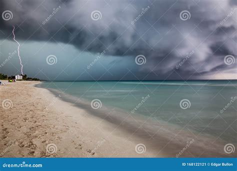 Stormy Weather On The Beach In Varadero Cuba Stock Image Image Of