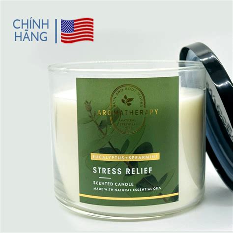 [ U S A Auth ] NẾn ThƠm 3 BẤc Stress Relief Eucalyptus Spearmint Hương