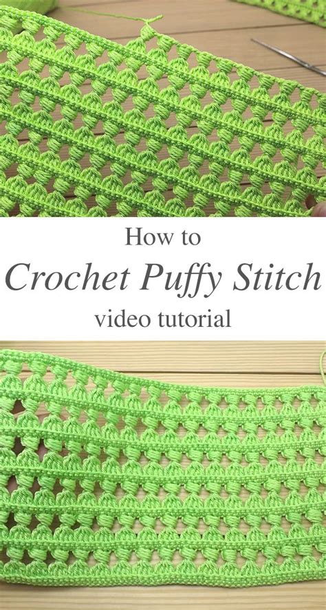 The Crochet Puffy Stitch Is Being Worked On