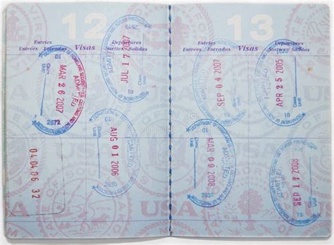 Passport pages stock photo. Image of vacations, border - 6578986