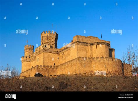 Castle Of Manzanares El Real Madrid Spain Stock Photo Alamy