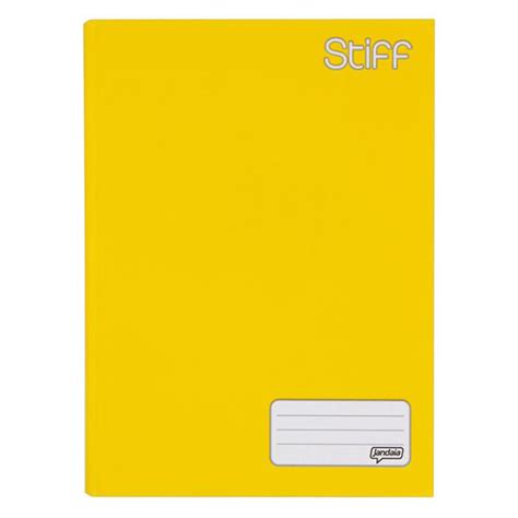 Caderno Capa Dura Universit Rio Brochura Amarelo Jandaia Stiff Mm X