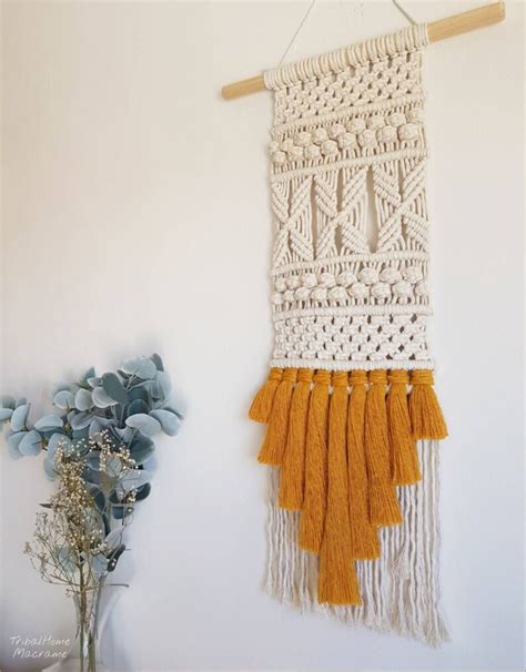 Tapiz Mural De Macrame Tejido Colgante De Pared Arte De Etsy