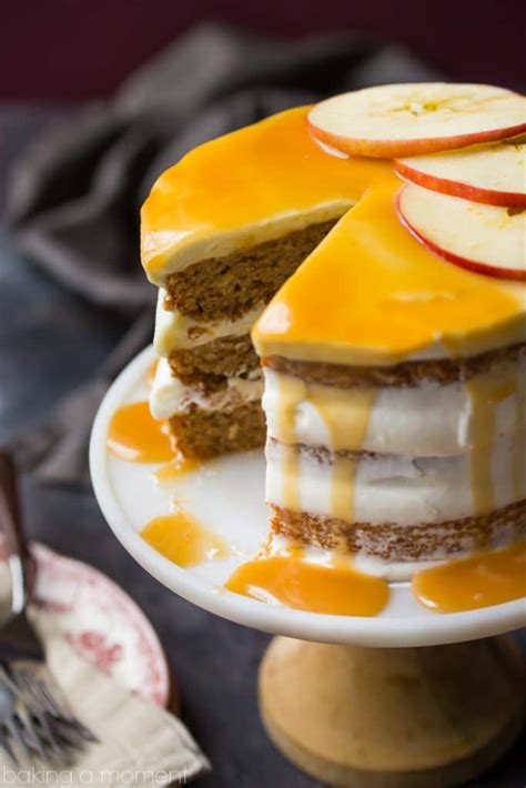 Apple Honey Cake With Cream Cheese Frosting And Honey Caramel Drizzle