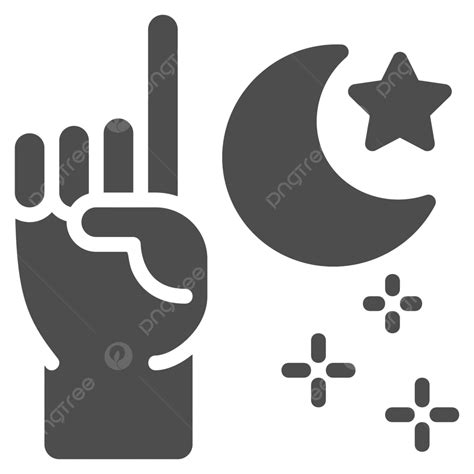 Tauhid Icon Design Glyph Style Celebration Prayer Religious Vector