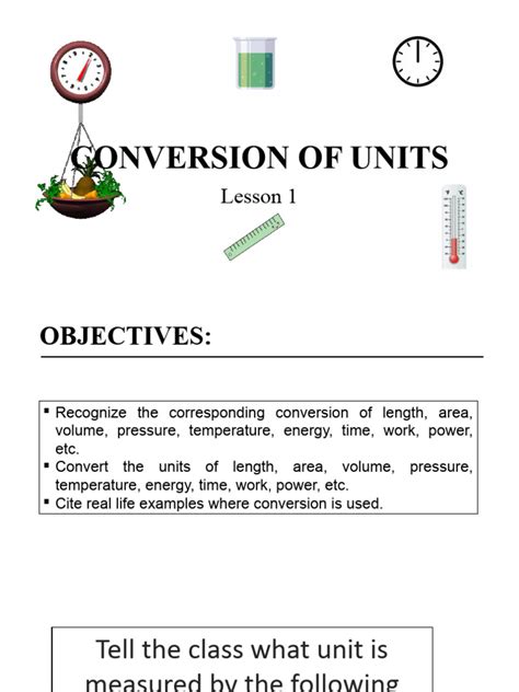 Conversion of Units | PDF