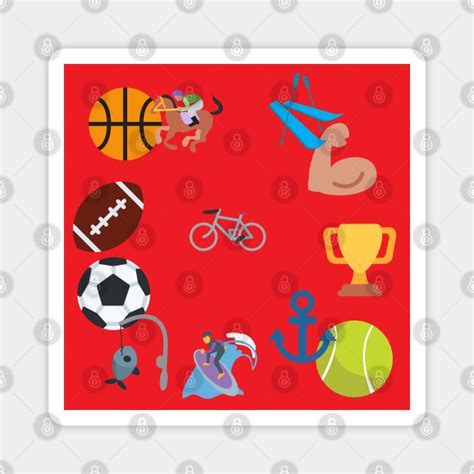 sports emoji - Sports Emoji - Magnet | TeePublic