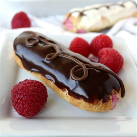 Raspberry Eclairs Filled With Fresh Raspberry Mousse Kitchen Cents