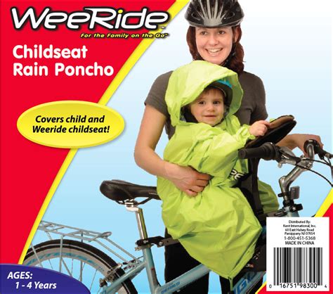 Cycling Bike Accessories Weeride Wee Ride Child Baby Bike Seat Child Carrier Poncho rrp29.99 ...