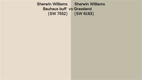 Sherwin Williams Bauhaus Buff Vs Grassland Side By Side Comparison