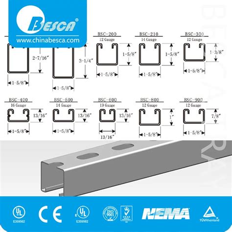 C Channel Steel Column Unistrut Channel Profile View C Channel Besca