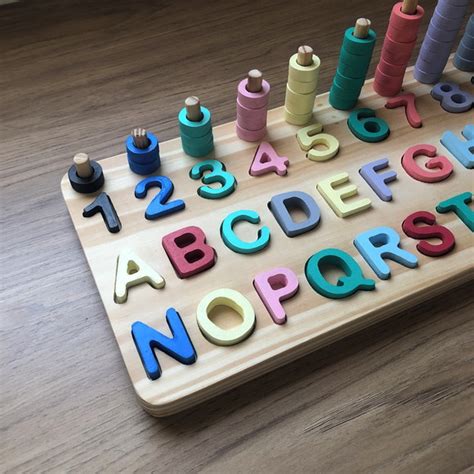 Alfabeto Em Madeira Brinquedo Educativo Montessori No Elo7