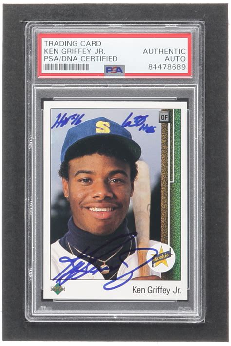 Ken Griffey Jr Signed 1989 Upper Deck 1 RC Inscribed HOF 16 630