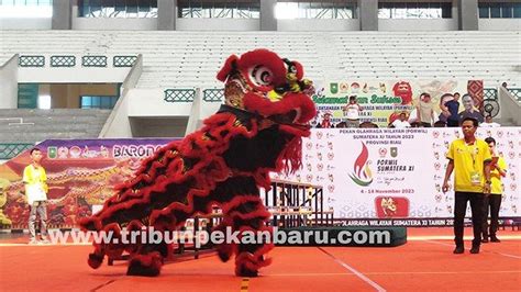 FOTO Pertandingan Barongsai Pada Porwil Sumatera Tribunpekanbaru