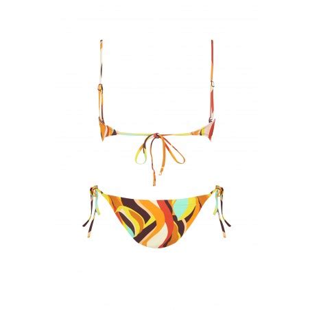 Fuego Bandeau Bikini Tie Multicolor Robin Collection Robin Collection