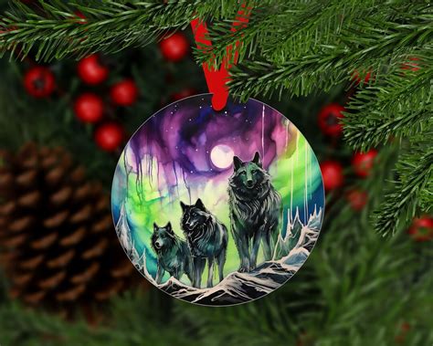 Christmas Wolf Ornament,wolf Ornament,wolf Ornaments,christmas Ornament ...