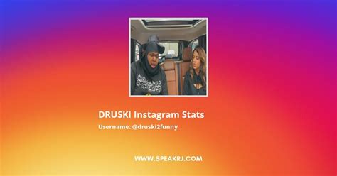 DRUSKI Instagram Followers Statistics / Analytics - SPEAKRJ Stats