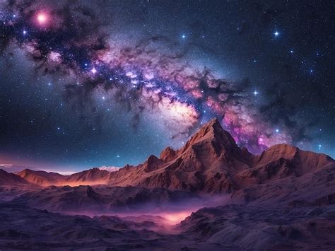 Premium Photo | Spectacular view of the galaxy in the night sky