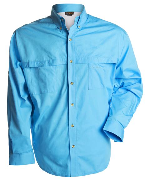 Aquamarine Blue Fishing And Adventure Wear Shirt