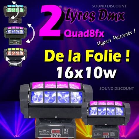 Pack Jeux De Lumiere Professionnel Quad Fx Afx Light Dmx Puissants