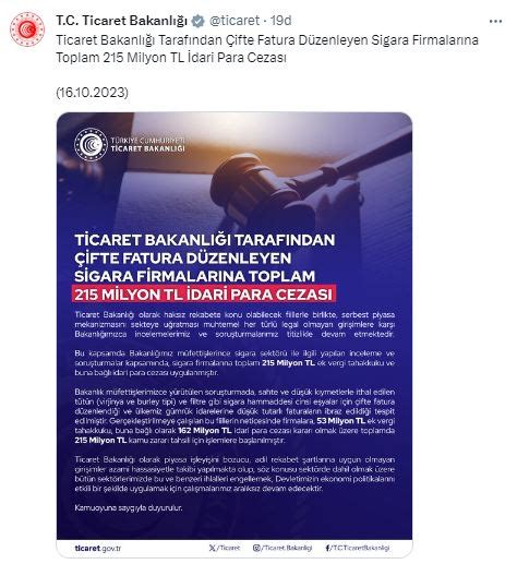 Ticaret Bakanlığı harekete geçti Sigara firmalarına milyonlarca lira