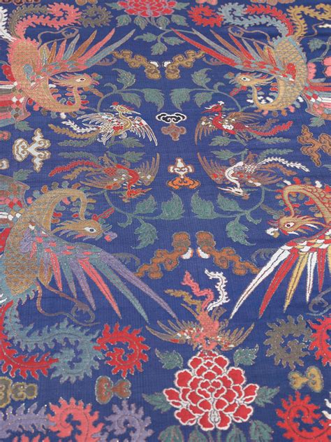 FABRIC ROLLS, 2 pieces, silk. Two uncut rolls of silk yardage. 777 x 71