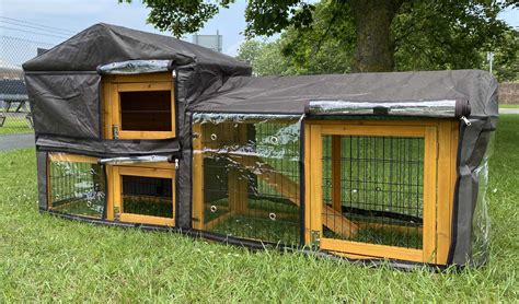 Rabbit Hutch Rain Sun Winter COVER For 6FT Large Grey/Green/Brown Natural Hutches | eduaspirant.com