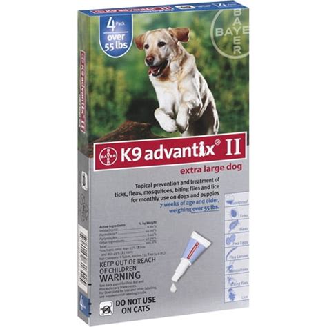 K9 Advantix Ii Flea And Tick Control Monthly Treatment For Extra Large