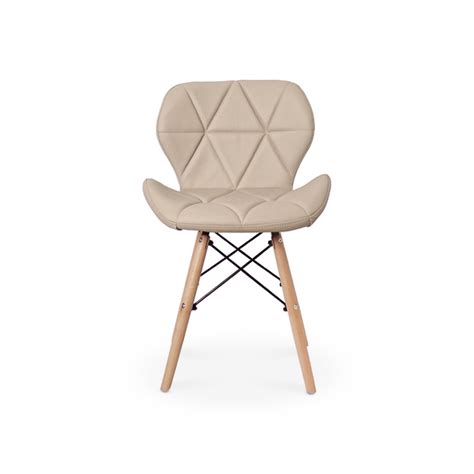 Cadeira Charles Eames Eiffel Slim Wood Estofada Nude Leroy Merlin