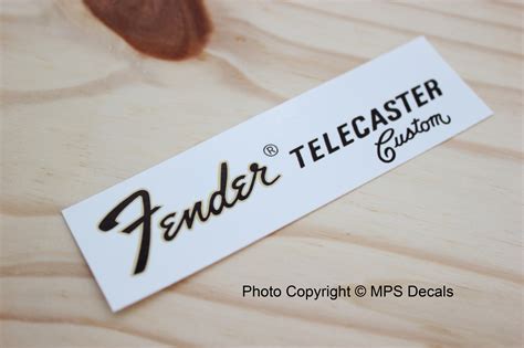 Fender Telecaster Custom 72 Guitar Headstock Waterslide Decal ...