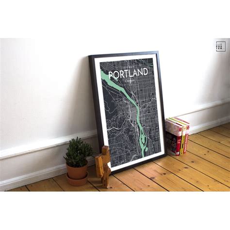 OurPoster.com Portland City Map - Panoramic Graphic Art | Wayfair