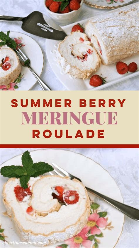 Summer Berry Meringue Roulade Seems Fancy But It’s One Of The Easiest Desserts You Can Make For