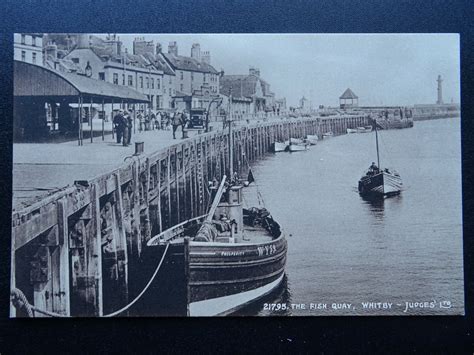 Yorkshire Whitby Fishing Quay Shows Fishing Boat Prosperity Wy C S