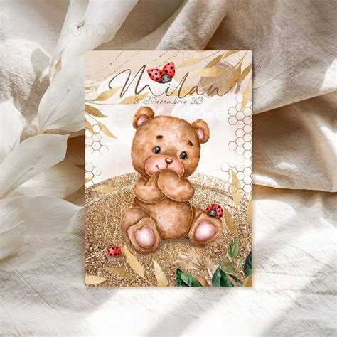 Invitatie Botez Sau Aniversare Handmade Teddy Si Buburezele