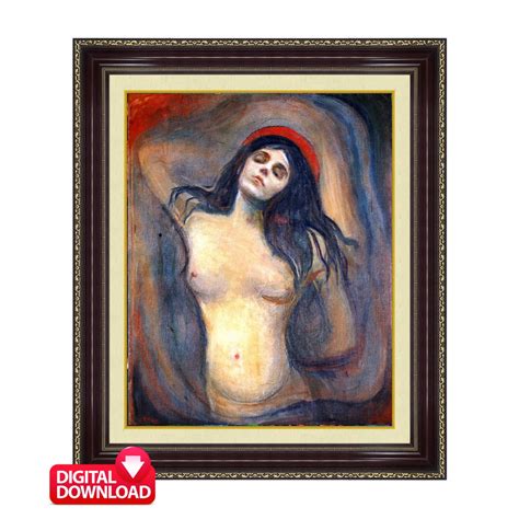 Madonna 1894 By Edvard Munch Vintage Art Nouveau Print Munch Naked