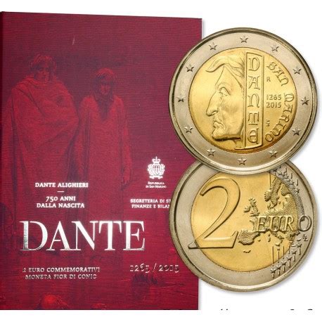 San Marino Euros Dante Alighieri Moneda Conmemorativa