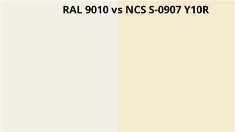 Ral 9010 Vs Ncs S 0907 Y10r Ral Colour Chart Uk