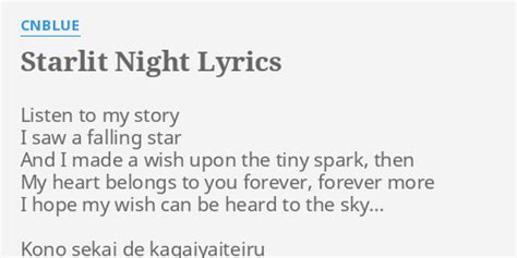 STARLIT NIGHT LYRICS By CNBLUE Listen To My Story